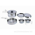 2 Person Hiking Cook Set with Foldable Handles